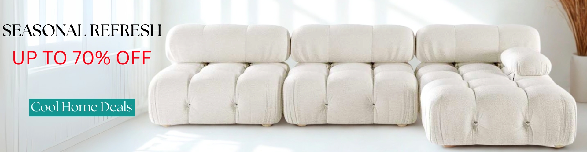 Seasonal Sale on Sectional sofa